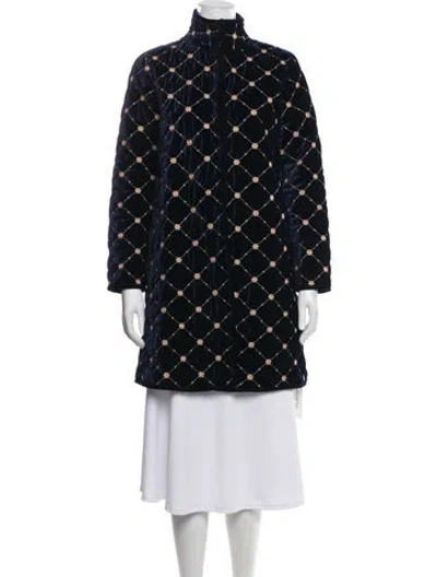 Pre-owned Julia Amory Patterned Jacket In Blue