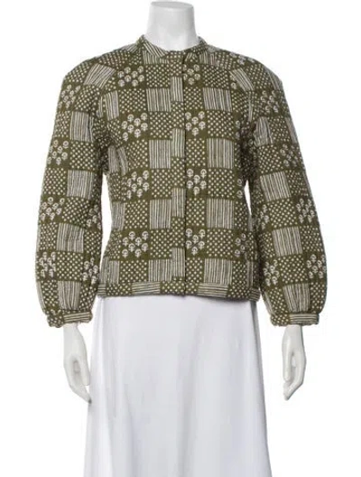 Pre-owned Julia Amory Patterned Jacket In Blue
