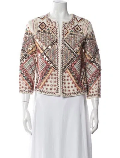 Pre-owned Julia Amory Patterned Jacket In Multi