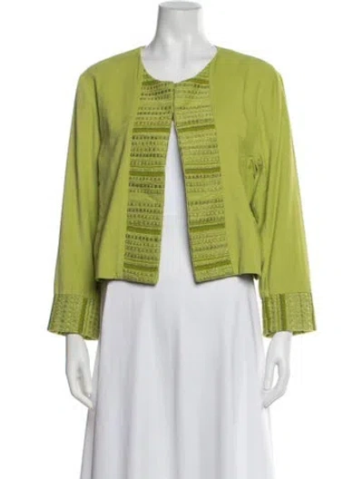 Pre-owned Julia Amory Patterned Jacket W/ Tags In Green