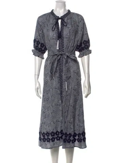 Pre-owned Julia Amory Patterned Long Dress In Multicolor