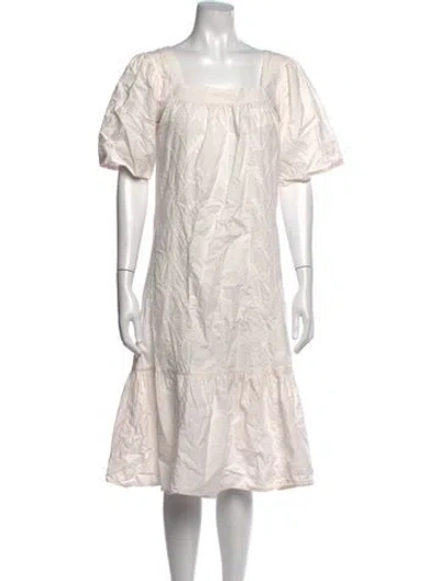 Pre-owned Julia Amory Patterned Midi Length Dress In Neutrals