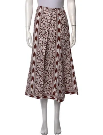 Pre-owned Julia Amory Patterned Midi Length Skirt In Multicolor