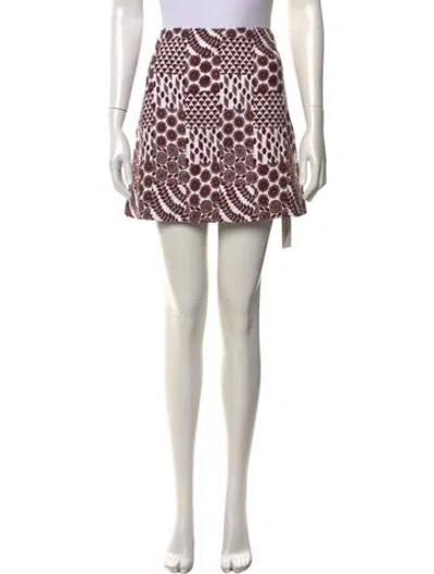 Pre-owned Julia Amory Patterned Mini Skirt In Multicolor