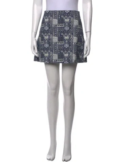 Pre-owned Julia Amory Patterned Mini Skirt In Multicolor