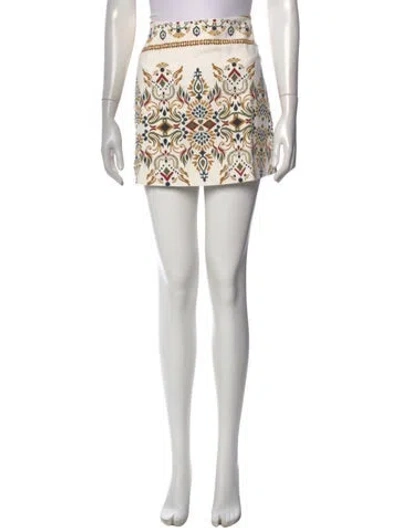 Pre-owned Julia Amory Patterned Mini Skirt In Multicolor