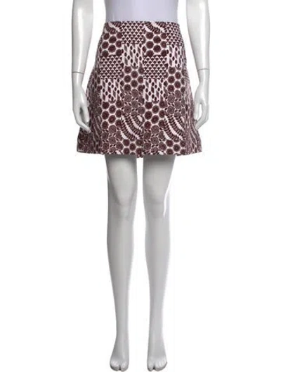 Pre-owned Julia Amory Patterned Mini Skirt In Multicolor