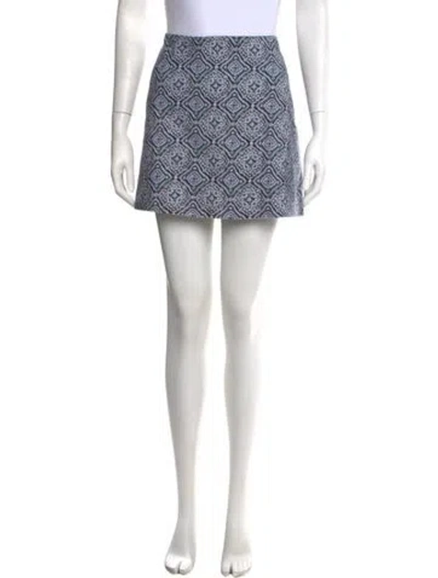 Pre-owned Julia Amory Patterned Mini Skirt In Neutrals