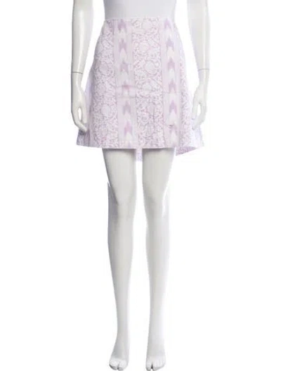 Pre-owned Julia Amory Patterned Mini Skirt In Pink