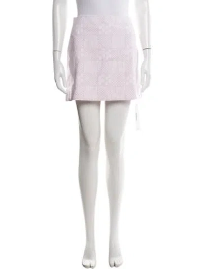 Pre-owned Julia Amory Patterned Mini Skirt In Pink