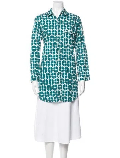 Pre-owned Julia Amory Patterned Pajamas In Blue