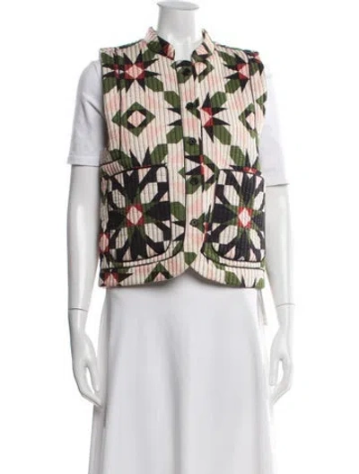 Pre-owned Julia Amory Patterned Vest In Multi
