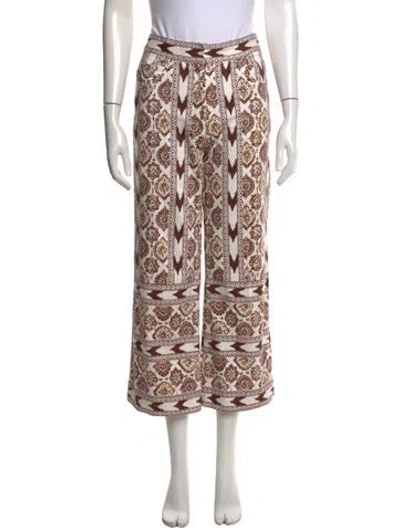 Pre-owned Julia Amory Patterned Wide Leg Pants In Multicolor