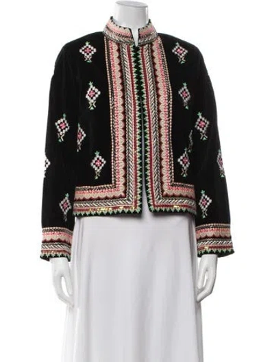 Pre-owned Julia Amory Printed Evening Jacket In Black