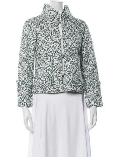 Pre-owned Julia Amory Printed Jacket In Blue