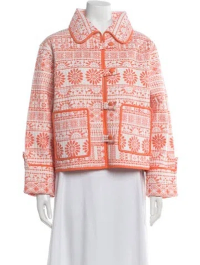 Pre-owned Julia Amory Printed Jacket In Pink