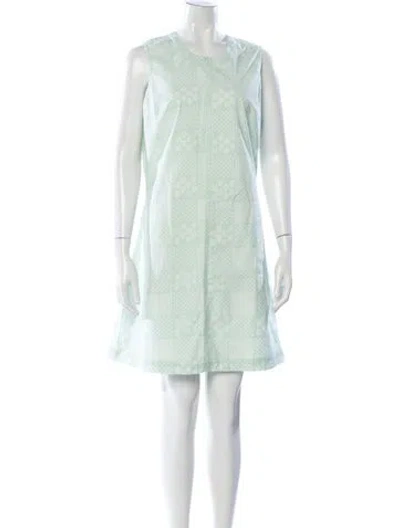 Pre-owned Julia Amory Printed Knee-length Dress In Green