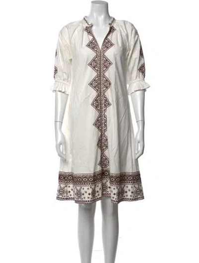 Pre-owned Julia Amory Printed Knee-length Dress In Multicolor