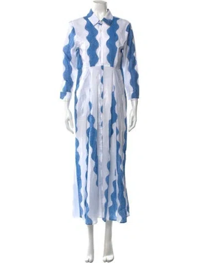 Pre-owned Julia Amory Printed Long Dress In Multi