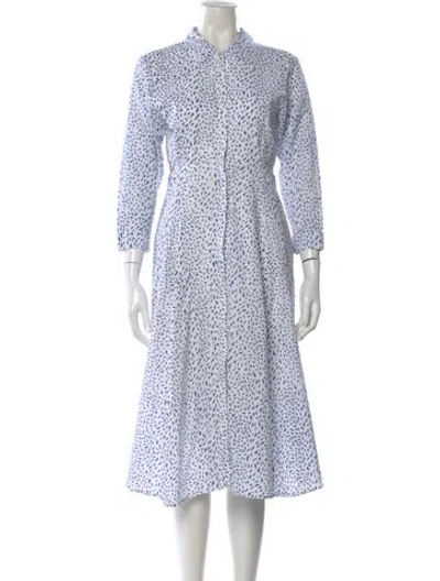 Pre-owned Julia Amory Printed Midi Length Dress In Multi
