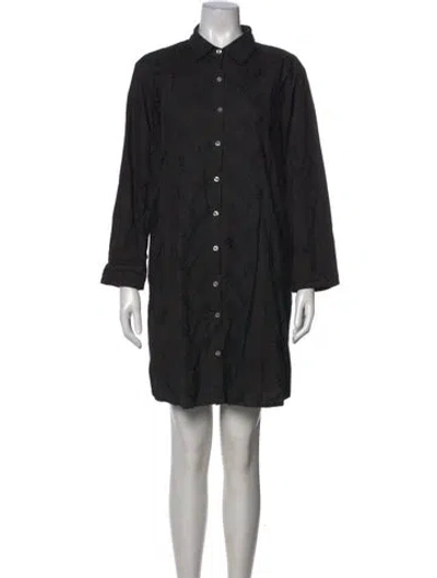Pre-owned Julia Amory Printed Mini Dress In Black