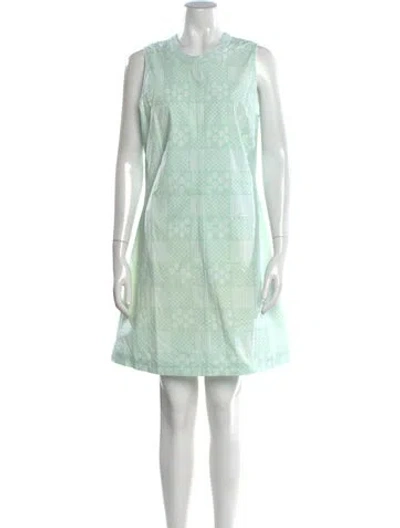 Pre-owned Julia Amory Printed Mini Dress W/ Tags In Green