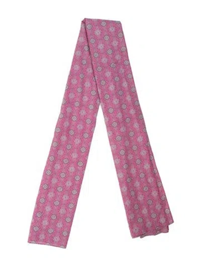 Pre-owned Julia Amory Printed Scarf W/ Tags In Purple