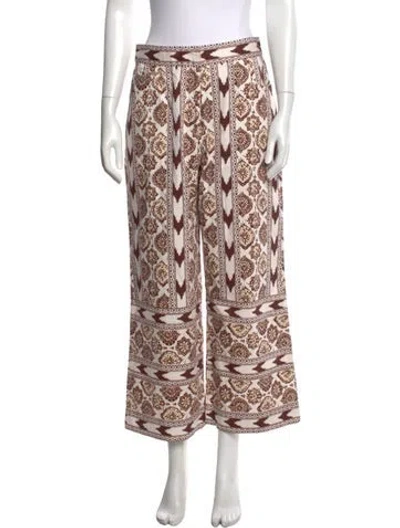 Pre-owned Julia Amory Printed Wide Leg Pants In Multicolor