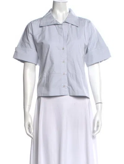 Pre-owned Julia Amory Short Sleeve Top In White