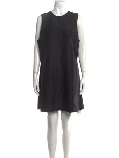 Pre-owned Julia Amory Silk Knee-length Dress In Black