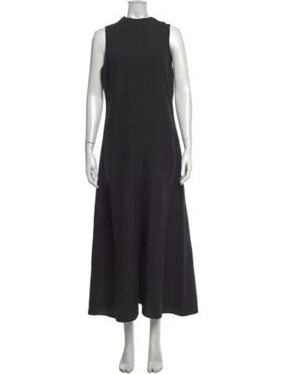 Pre-owned Julia Amory Silk Long Dress In Black