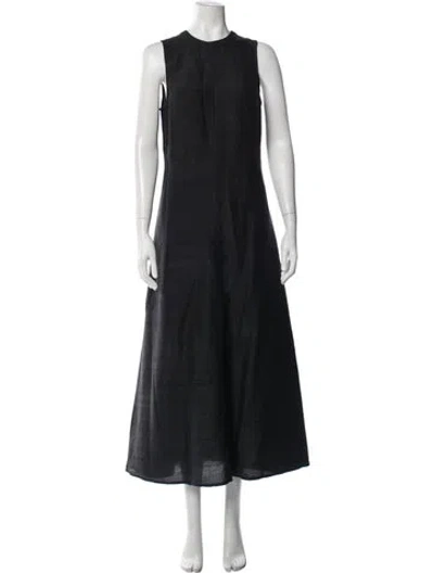 Pre-owned Julia Amory Silk Long Dress W/ Tags In Black