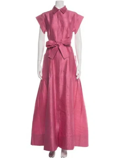 Pre-owned Julia Amory Silk Long Dress W/ Tags In Pink