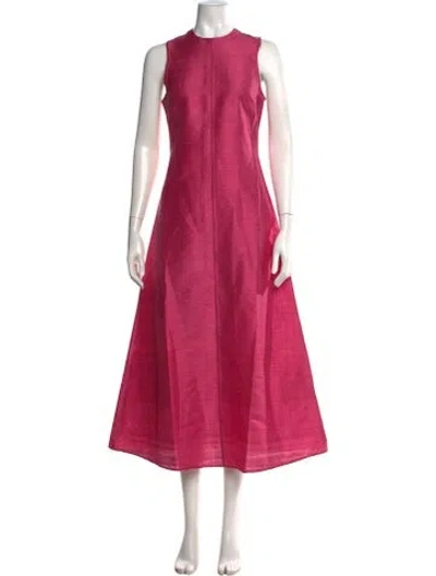 Pre-owned Julia Amory Silk Long Dress W/ Tags In Pink