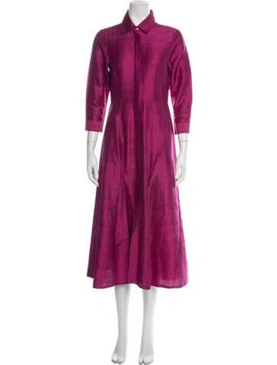 Pre-owned Julia Amory Silk Long Dress W/ Tags In Purple