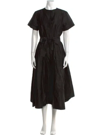 Pre-owned Julia Amory Silk Midi Length Dress In Black