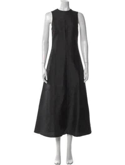 Pre-owned Julia Amory Silk Midi Length Dress W/ Tags In Black