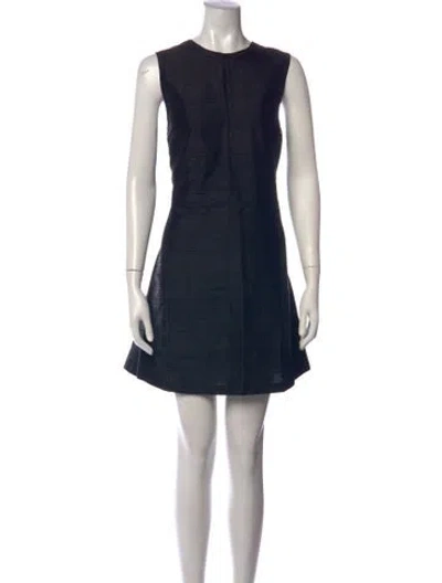 Pre-owned Julia Amory Silk Mini Dress In Black