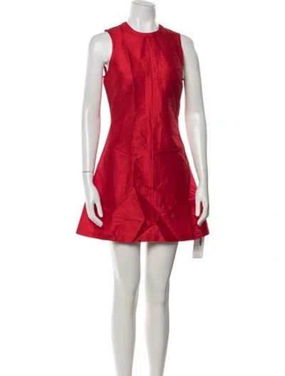 Pre-owned Julia Amory Silk Mini Dress W/ Tags In Red