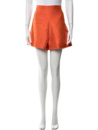 Pre-owned Julia Amory Silk Mini Shorts In Orange