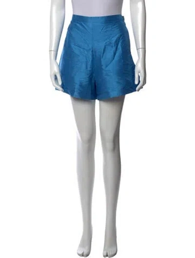 Pre-owned Julia Amory Silk Mini Shorts W/ Tags In Blue