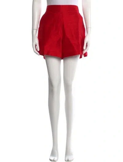 Pre-owned Julia Amory Silk Mini Shorts W/ Tags In Red