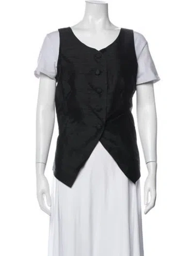 Pre-owned Julia Amory Silk Vest In Black