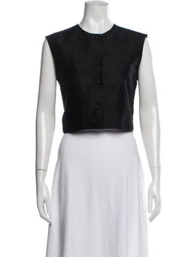 Pre-owned Julia Amory Silk Vest In White