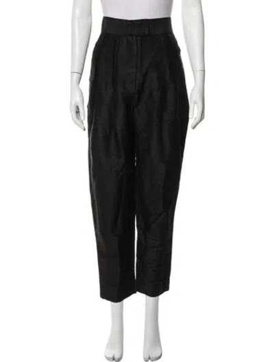 Pre-owned Julia Amory Silk Wide Leg Pants In Black