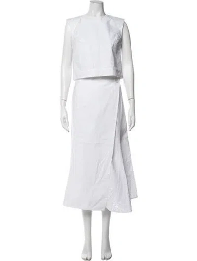 Pre-owned Julia Amory Skirt Set In White