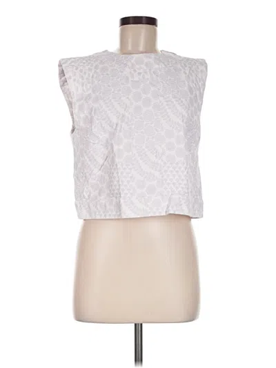 Pre-owned Julia Amory Sleeveless Blouse In Silver