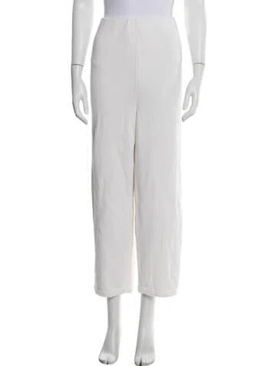 Pre-owned Julia Amory Straight Leg Pants In White