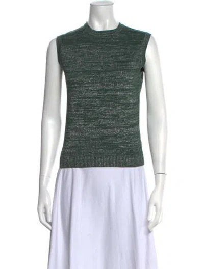 Pre-owned Julia Amory Striped Mock Neck Top W/ Tags In Green