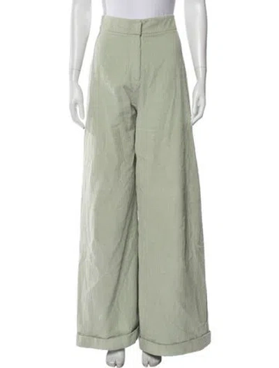 Pre-owned Julia Amory Wide Leg Pants In Green